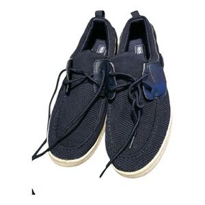 Casual Navy Men's Mesh Boat Shoes